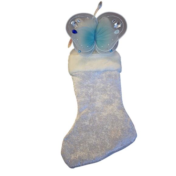 Aurora Catapillers Sharon Larsen‎ Jeweled Wing 2001 Plush Christmas Stocking NWT - Picture 2 of 8